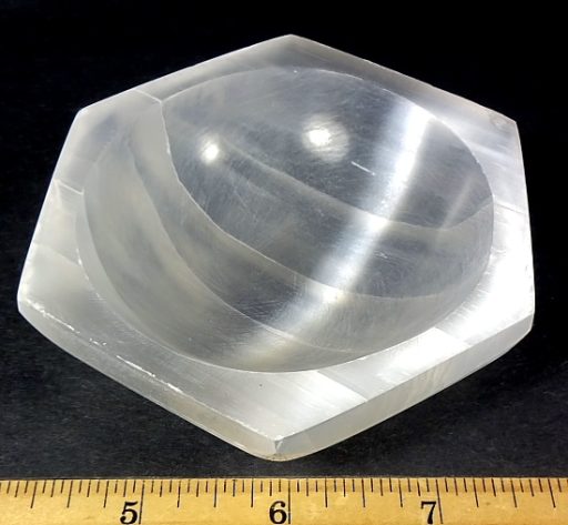 Selenite Hexagon Shaped Dish