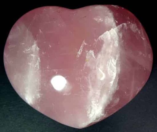 Heart carved from Rose Quartz