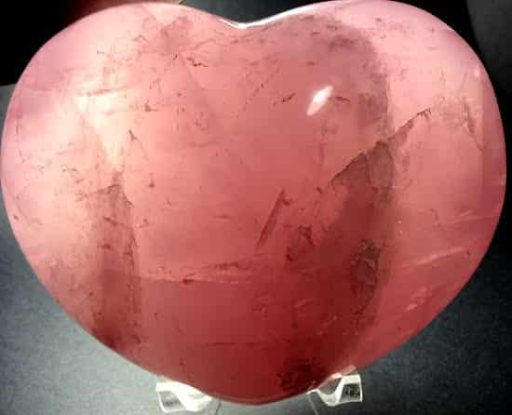 Heart carved from Rose Quartz