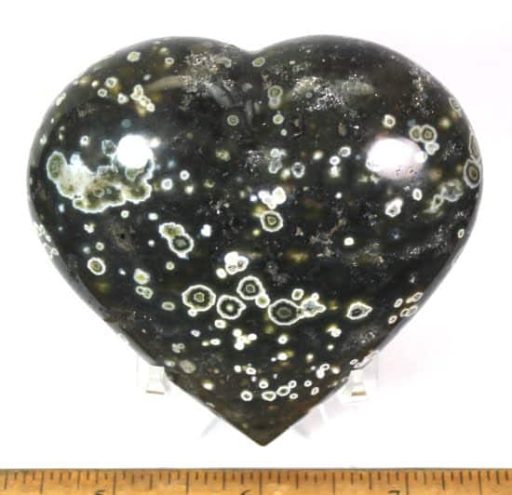 heart carved from Ocean Jasper