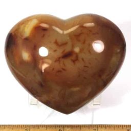 Heart carved from Carnelian