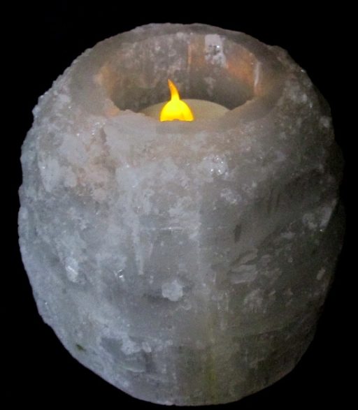 Selenite Candle Holder