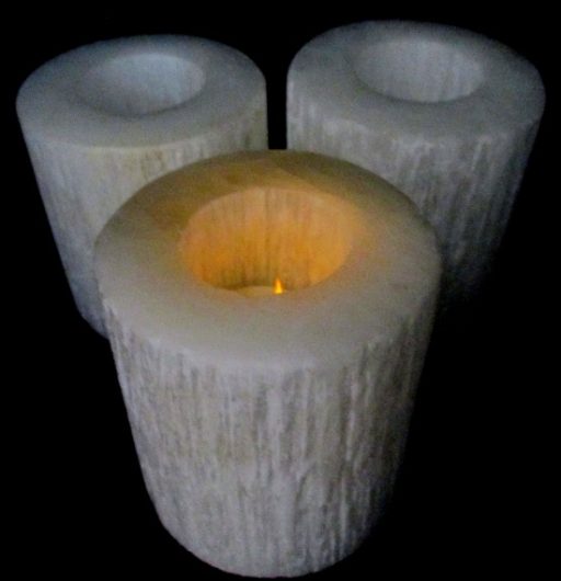 Selenite Candle Holder