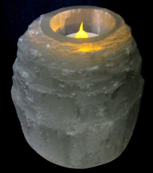 Selenite Candle Holder