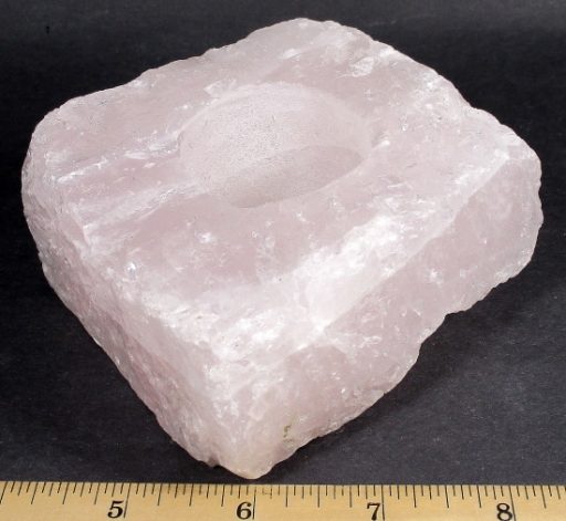 Rose Quartz Candle Holder