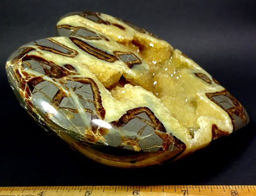 gemstone Heart made from Septarian Nodule from Madagascar