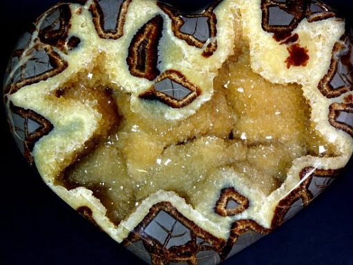 gemstone Heart made from Septarian Nodule from Madagascar