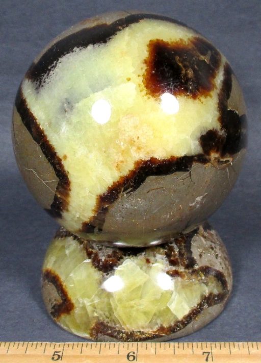 Septarian Sphere with Stand