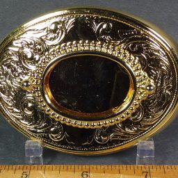 Gold plated belt buckle