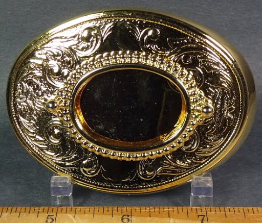 Gold plated belt buckle