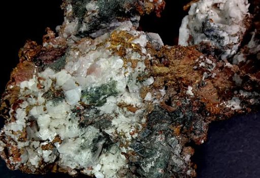 natural Copper and Calcite from New York