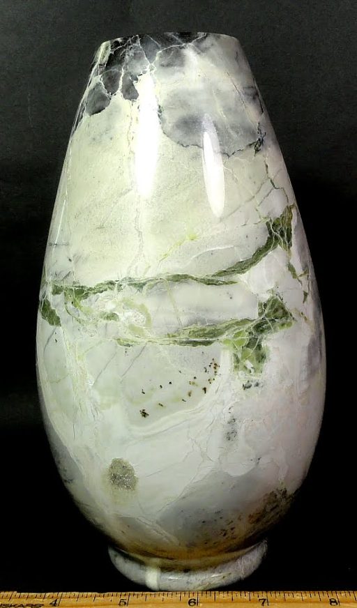 vase carved from Peacock Marble from China