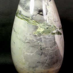 vase carved from Peacock Marble from China