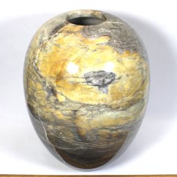 vase carved from Peacock Marble from China