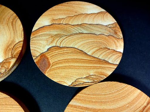 Picture Sandstone set of 4 coasters