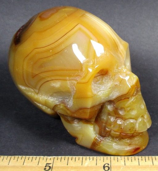 Carnelian Agate Skull