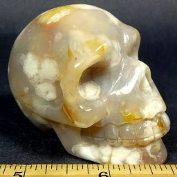 Flower Agate Skull