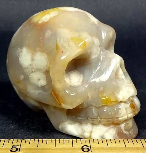 Flower Agate Skull