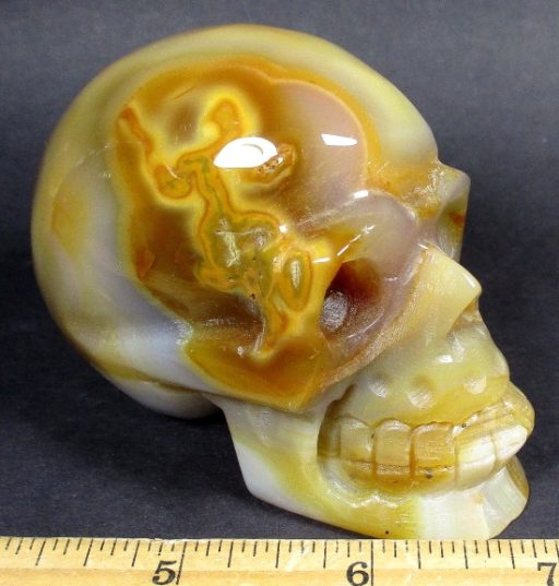 Carnelian Agate Skull