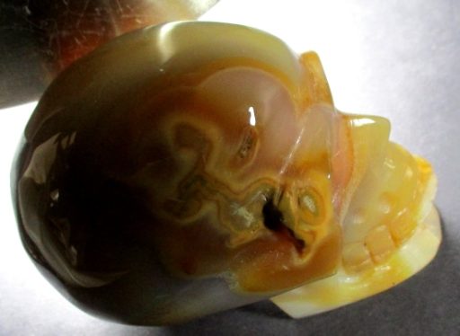 Carnelian Agate Skull