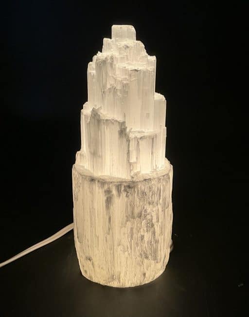 Rough Selenite Lamp