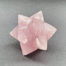 Rose Quartz Merkaba Carving