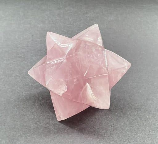 Rose Quartz Merkaba Carving