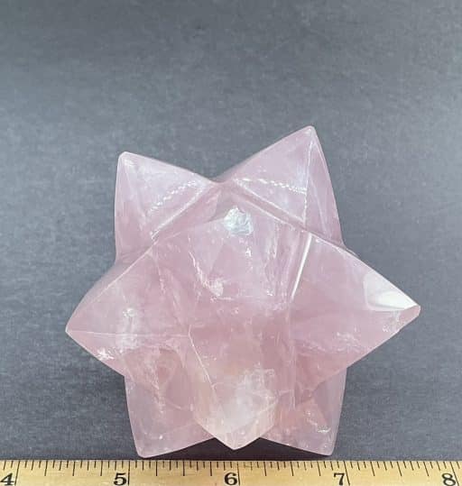 Rose Quartz Merkaba Carving