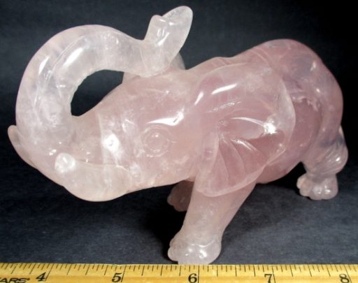 CV100 Rose Quartz Elephant