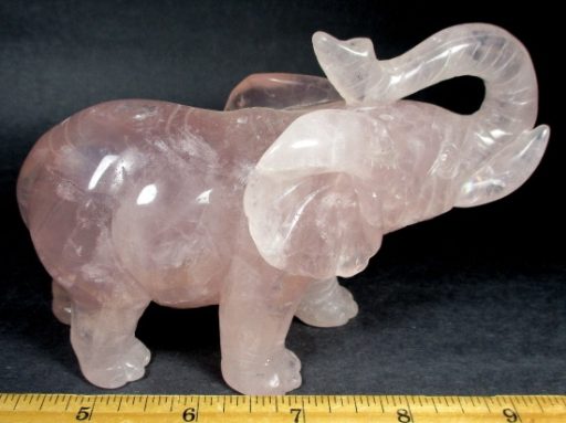 CV100 Rose Quartz Elephant