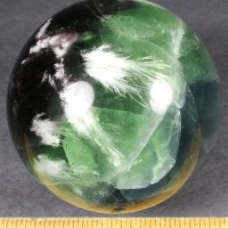 SP906 Flower Fluorite Sphere