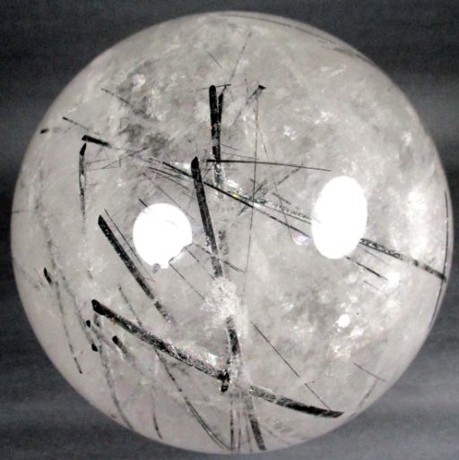 CRYSTAL QUARTZ TOURMALINE SPHERE