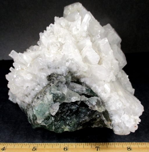 Calcite on Fluorite