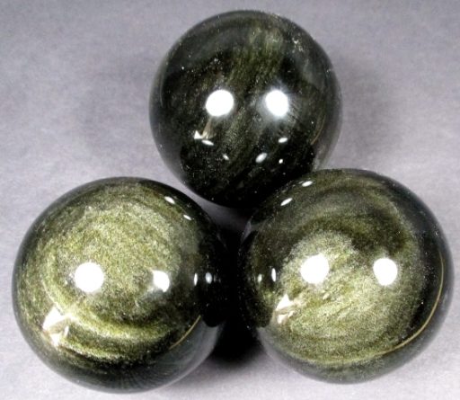 Silver Sheen Obsidian Sphere