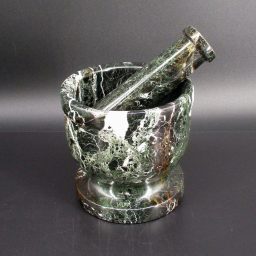 Zebra Marble Mortar and Pestle