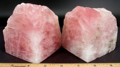 Rose Quartz Bookends