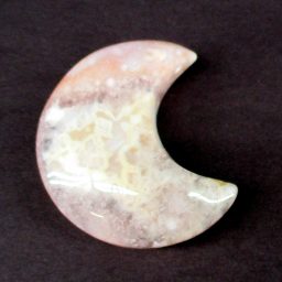 Flower Agate Half Moon