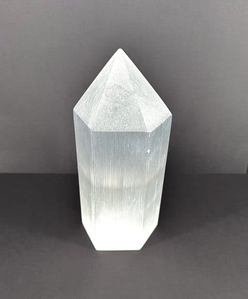 Selenite Obelisk Lamp