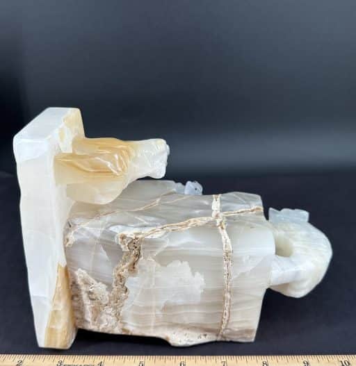 Calcite Bear Family Lamp