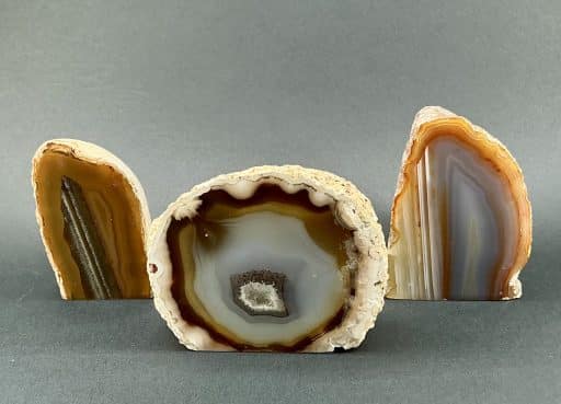 Natural Brazilian Agate End Set