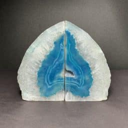 Teal Brazilian Agate Bookend