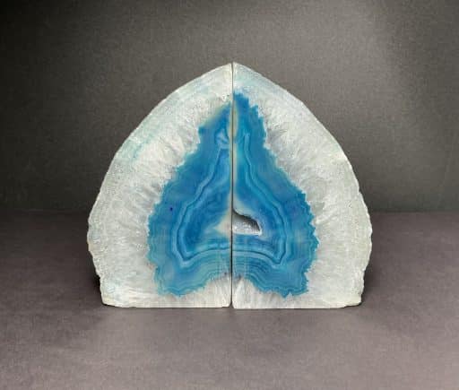 Teal Brazilian Agate Bookend