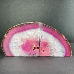 Pink Brazilian Agate Bookends