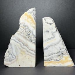 Zebra Calcite Bookends