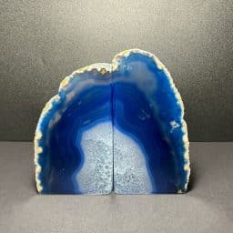 Blue Brazilian Agate Bookends