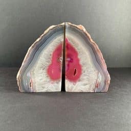 Pink Brazilian Agate Bookends