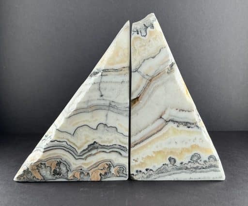 Zebra Calcite Bookends