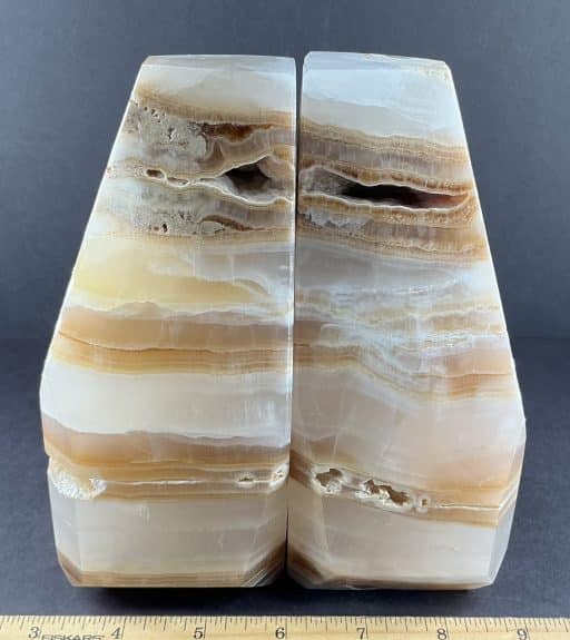 Aragonite Bookends