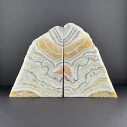 Zebra Calcite Bookends