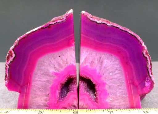 BK800 Pink Brazilian Agate Bookends - Image 3